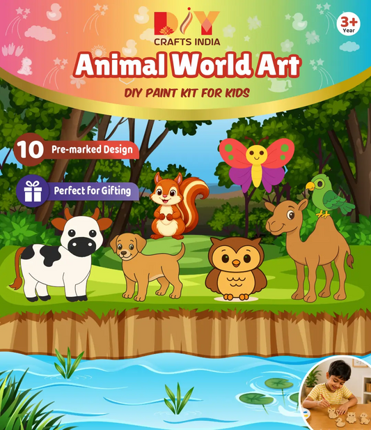 Animal World Art DIY Kit for Kids