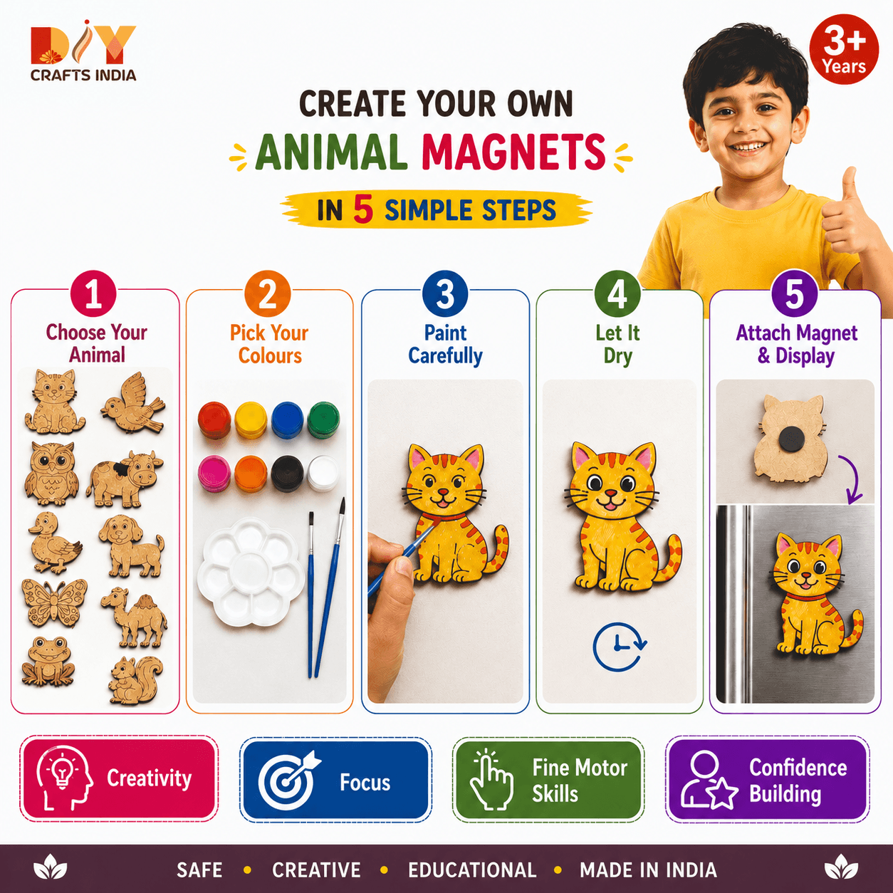 Animal World Art DIY Kit for Kids