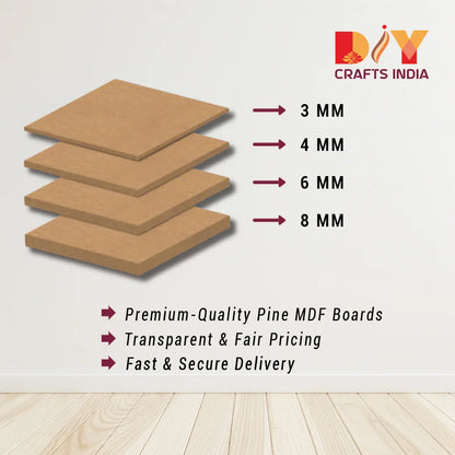 MDF Mandala Lippan Art Cutout – Round Wooden Base
