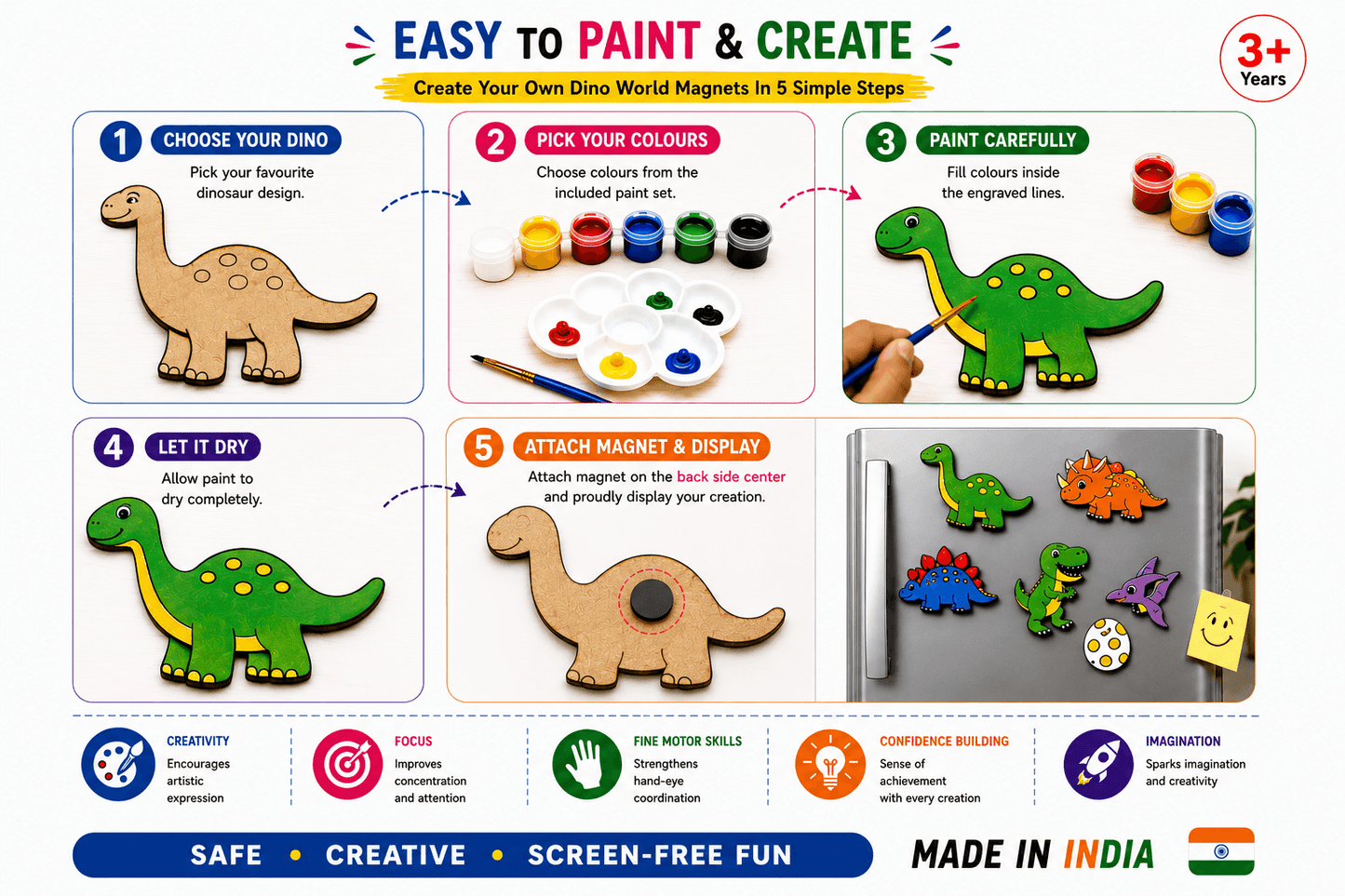 Dino World Art DIY Paint Kit for Kids