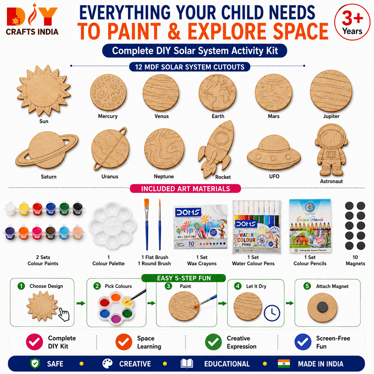 Solar System Art DIY Kit for Kids