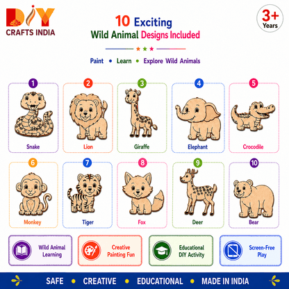 Wild Animals DIY Art Kit for Kids