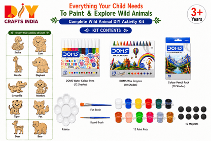 Wild Animals DIY Art Kit for Kids