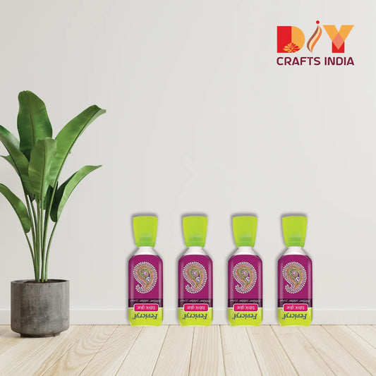 Fevicryl Fabric Glue bottles lined up against a neutral backdrop — DIY Crafts India