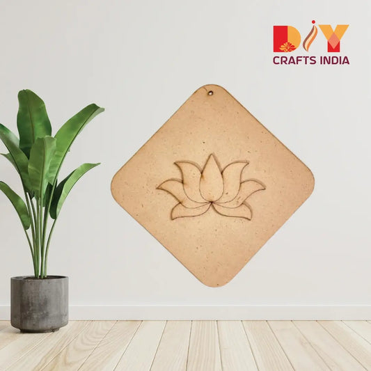 Lotus Design Square MDF Coaster Cutout