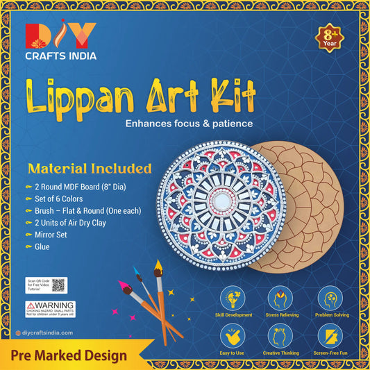 Royal Jali Lippan Art Kit (Pre-Marked 8″ Round)
