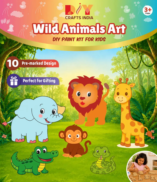 Wild Animals DIY Art Kit for Kids