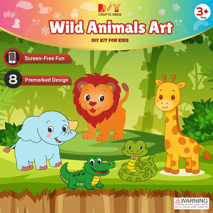 Wild Animals DIY Art Kit for Kids