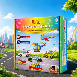 DIY Crafts India Transport City Art DIY Paint Kit for Kids Ages 3+