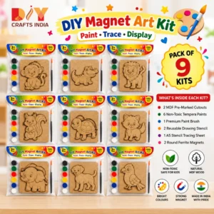Return gifts for birthday party – pack of 9 DIY animal magnet art kits for kids